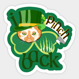 Cat Shamrock St Paddy's Day Sticker